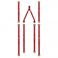 INJORA Chassis Links Set voor Axial SCX24 Jeep Gladiator Rood - SCX24-79RD
