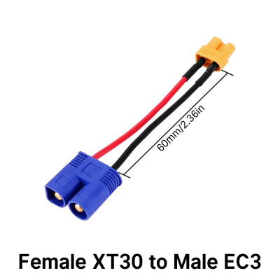 INJORA Verloopkabel EC3 naar XT30 - XT30-EC3