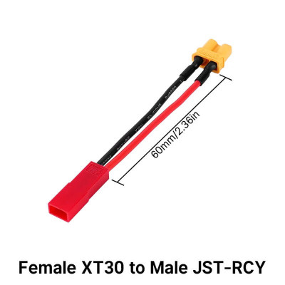 INJORA Verloopkabel JST naar XT30 - XT30-JST-RCY