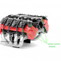 INJORA V8 LS7 Koelventilator Kit voor 1/10 RC Crawler - Rood