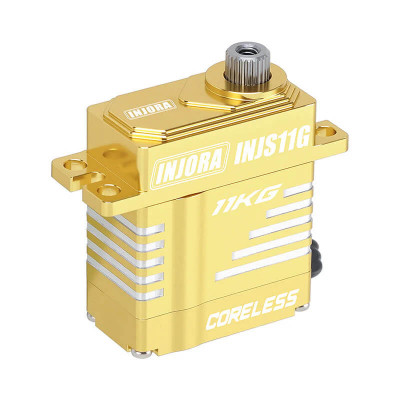 INJORA INJS11GD Waterproof Micro Servo Gold - 11kg/cm