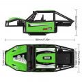 INJORA Rock Buggy Body voor TRX-4m (vlakke servo vereist) - Groen