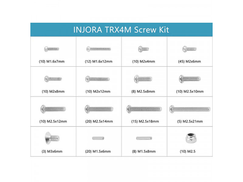 INJORA RVS Montage Kit voor Traxxas TRX-4m