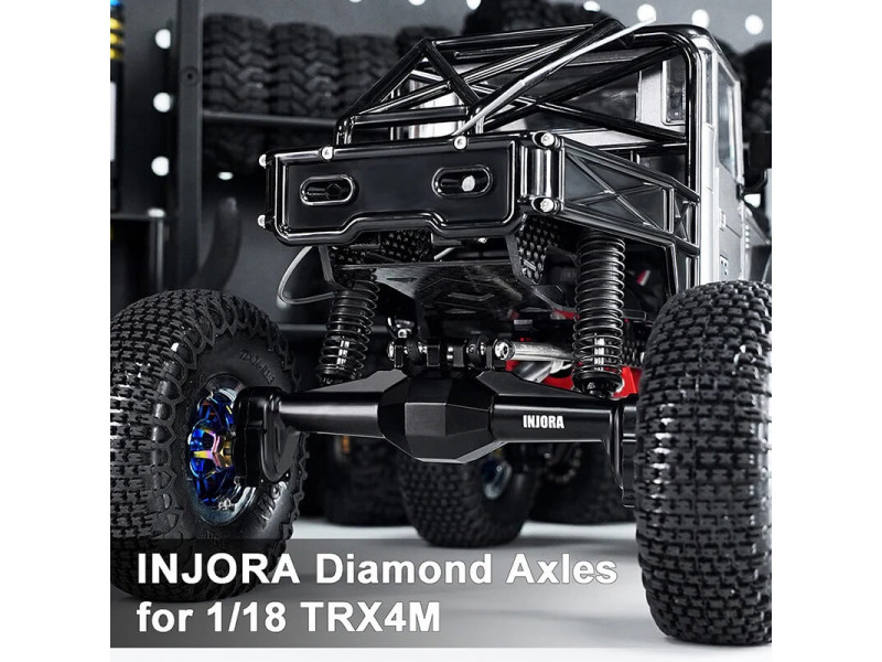 INJORA +5mm Diamond Portal Assen met Servo Mount & Links voor 1/18 TRX4M