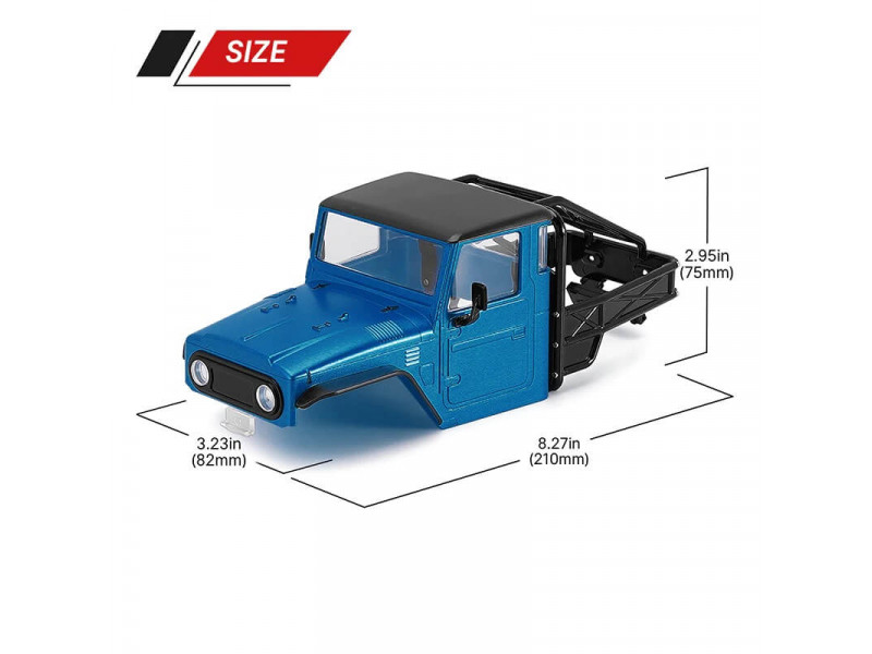 INJORA IR40 Half Truck Hard Body voor TRX-4m - Blauw - IR40-BL