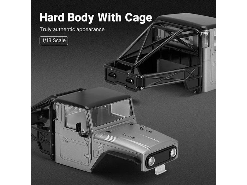 INJORA IR40 Half Truck Hard Body voor TRX-4m - Grijs - IR40-GL