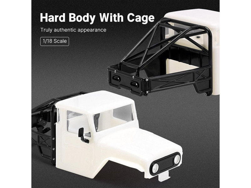 INJORA IR40 Half Truck Hard Body voor TRX-4m - Wit - IR40-WH
