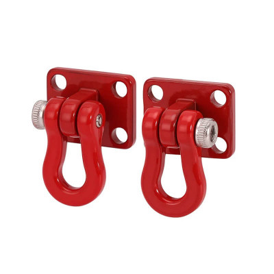 INJORA Red Tow Hook Set for 1/18 - 1/24 Crawlers - INA-125