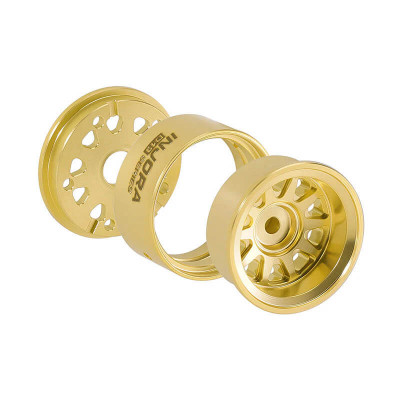 INJORA 0.7inch Brass Beadlock Wheels 4pcs for 1/30 Axial SCX30