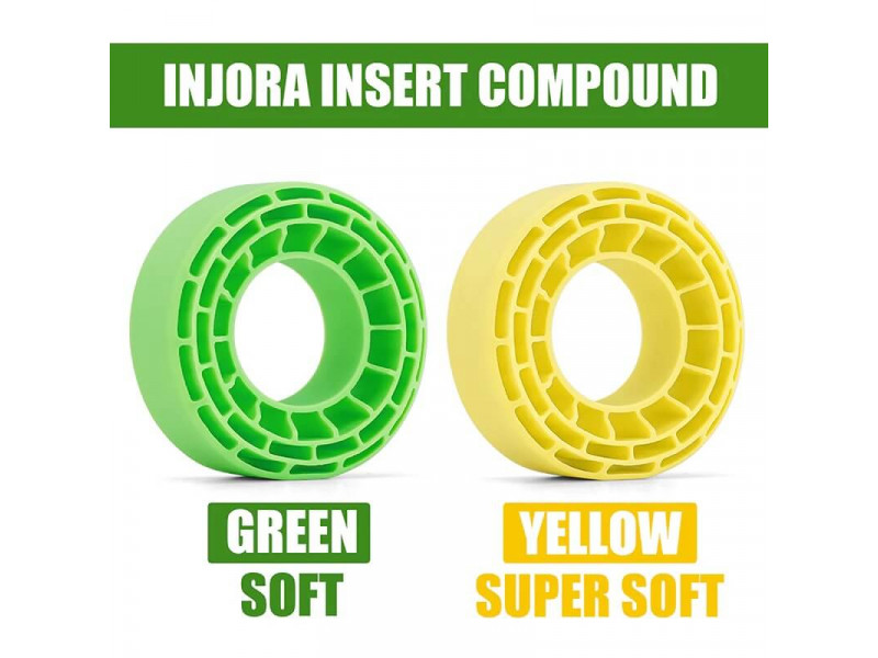INJORA Gele Silicone Rubber Inserts voor 1.0" Banden - 4st