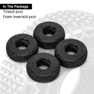 INJORA 1.0" XHX Pin Tires 4pcs Size 60*20mm - YQT-1022P