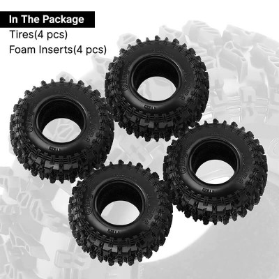 INJORA Cling On 1.3" Tires 70x26mm 4pcs - YQT-1320