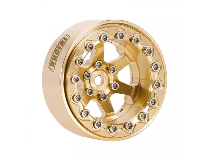  INJORA Brass Beadlock Wheels 1.3" 4pcs - YQW-1310GD