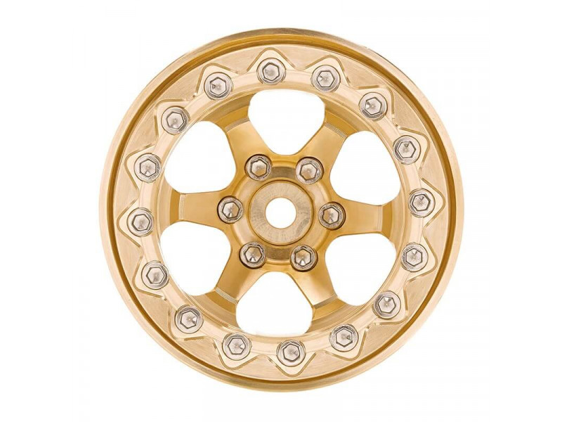  INJORA Brass Beadlock Wheels 1.3" 4pcs - YQW-1310GD