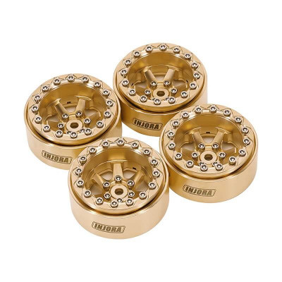  INJORA Brass Beadlock Wheels 1.3" 4pcs - YQW-1310GD