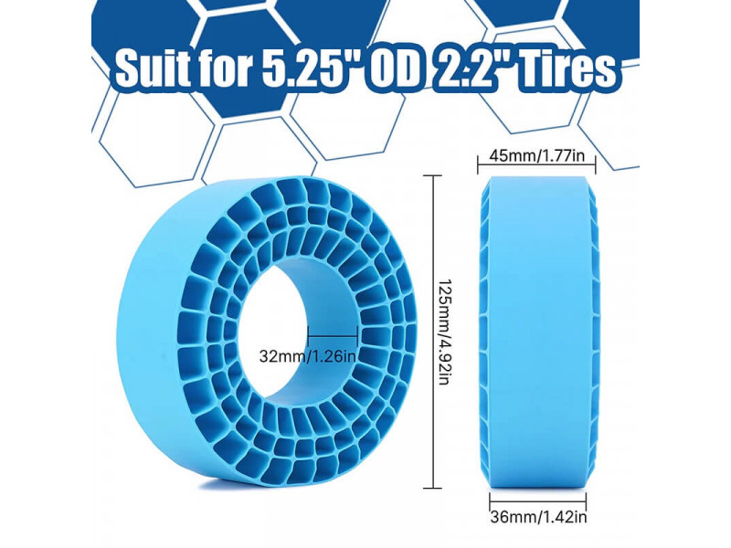 INJORA Silicone Inserts voor 2.2" Crawler Banden 4st - Medium