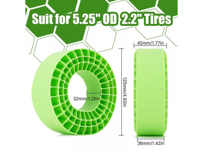 INJORA Silicone Inserts voor 2.2" Crawler Banden 4st - Soft