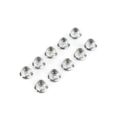 Losi Lock Nut, Flanged M5 x 0.8 Serrated 10pcs - LOS235015