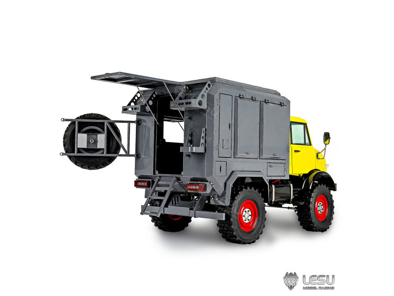 Lesu Unimog UM406 met Opbouw 1/10 RTR - Geel