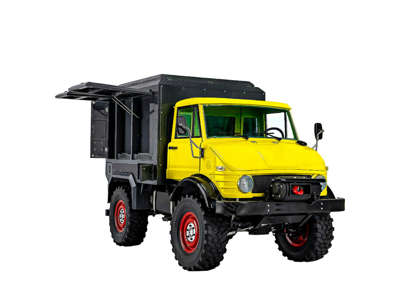 Lesu Unimog UM406 met Opbouw 1/10 RTR - Geel