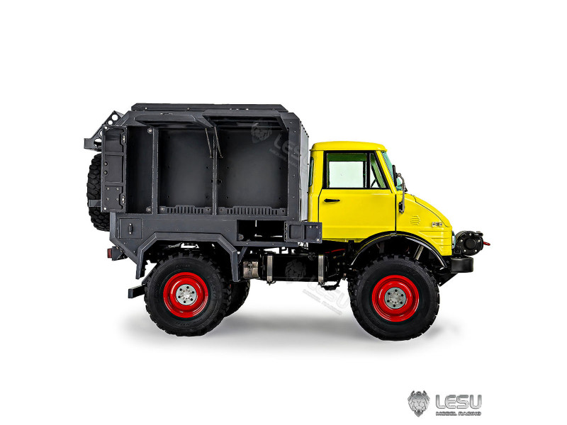 Lesu Unimog UM406 met Opbouw 1/10 RTR - Geel