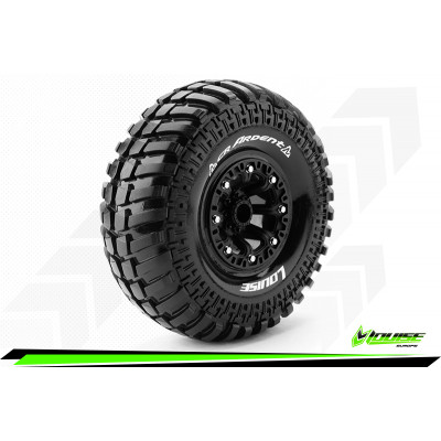 1/10 Scale 2.2'' Crawler Tires -  Super Soft / Black Rim / Hex 12mm, CR-ARDENT, LR-T3237VB