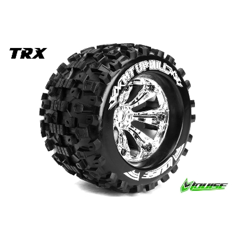Louise RC MT-Uphill Monster Truck Wheels Chrome 3.8" HEX 1/8