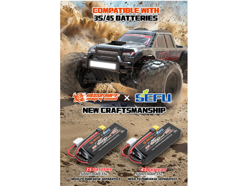 MJX 10208 V2 Brushless 4WD Monster Truck Black 1/10 - RTR