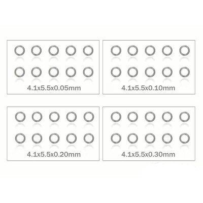 MR33 Shim Washer Set 4mm 0.05 / 0.1 / 0.2 / 0.3mm (10ea)