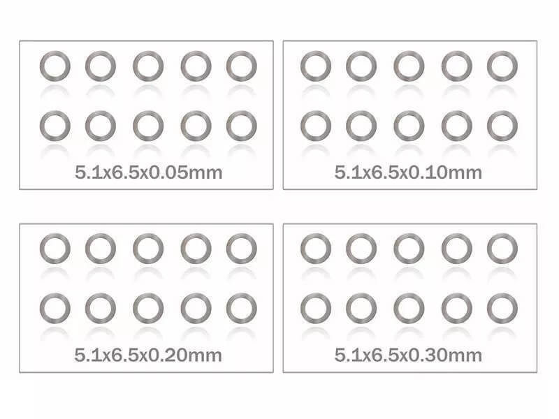 MR33 Shim Washer Set 5mm 0.05 / 0.1 / 0.2 / 0.3mm (10ea)