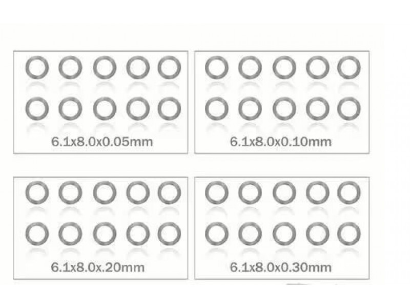 MR33 Shim Washer Set 6mm 0.05 / 0.1 / 0.2 / 0.3mm (10ea)