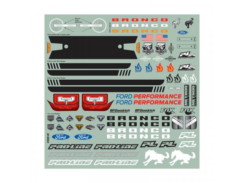 Proline 1/10 2021 Ford Bronco Transparante Body Set - PRO356900