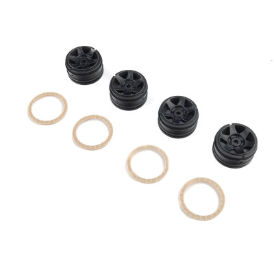 Pro-Line 1/30 Black Rhino Bahari Wheels Black 4pcs - PRO288603