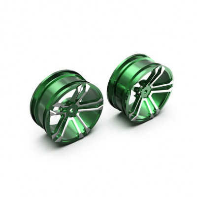 Rlaarlo Alu Rims Green 2pcs for AK-787 / AK-917 - R10112-G