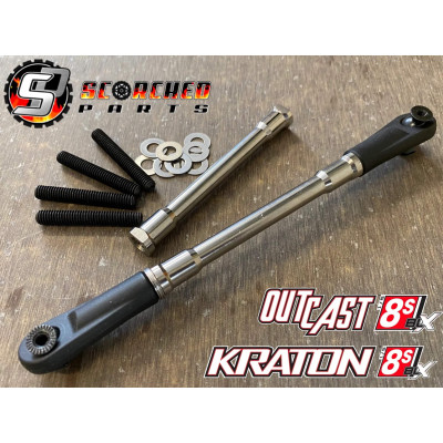 Scorched Titanium Turnbuckle Pair - Arrma Kraton/Outcast 8S
