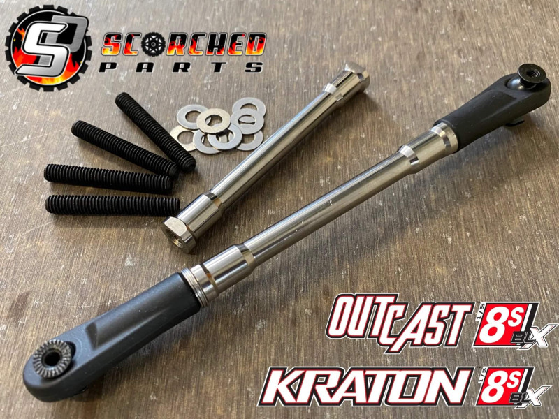Scorched Titanium Stangen - ARRMA Kraton/Outcast 8S