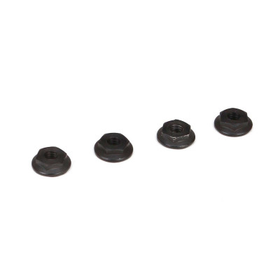 4mm Low Profile Serrated Nuts 4pcs - TLR236001