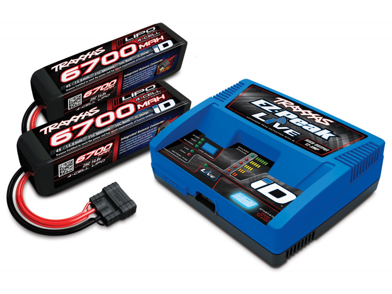 Batterij / oplader compleet pakket, 2x 4s lipo, TRX2993