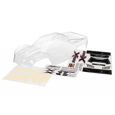  Body, X-Maxx® (clear, trimmed, requires painting)/ window masks/ decal sheet, TRX-7711