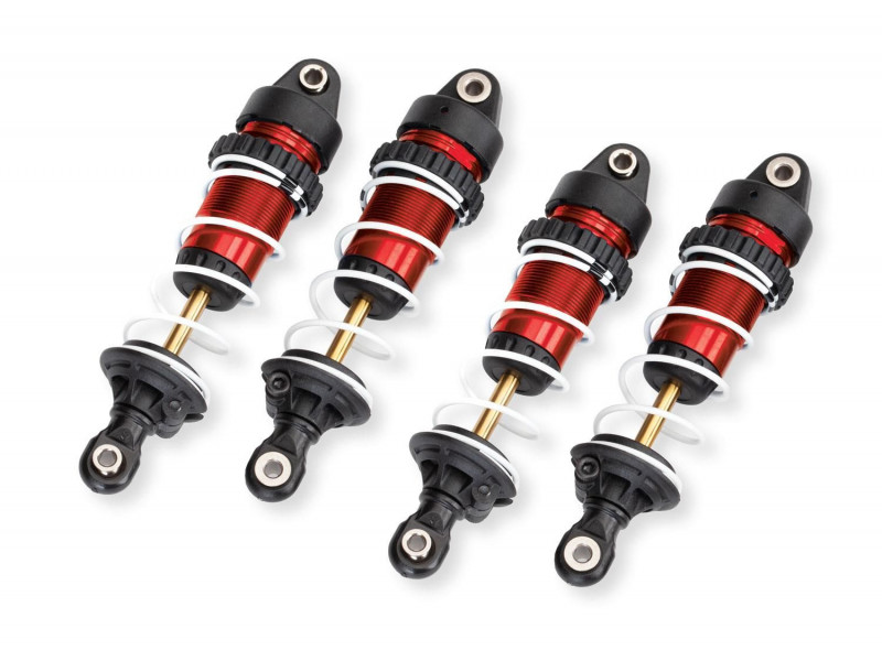 Traxxas Aluminium GTR Schokdempers (lang) 4 stuks - Rood - TRX10765