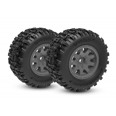 Traxxas Sledgehammer Achterbanden op Grijze Velgen (2.1" outer, 2.6" inner) 2st - TRX10770