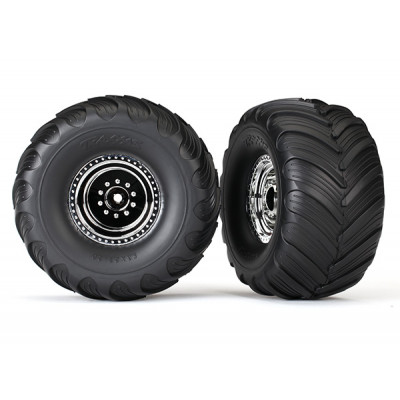 Traxxas Terra Groove Banden op Deep-Dish Chroom Wielen - 2st - TRX3665X