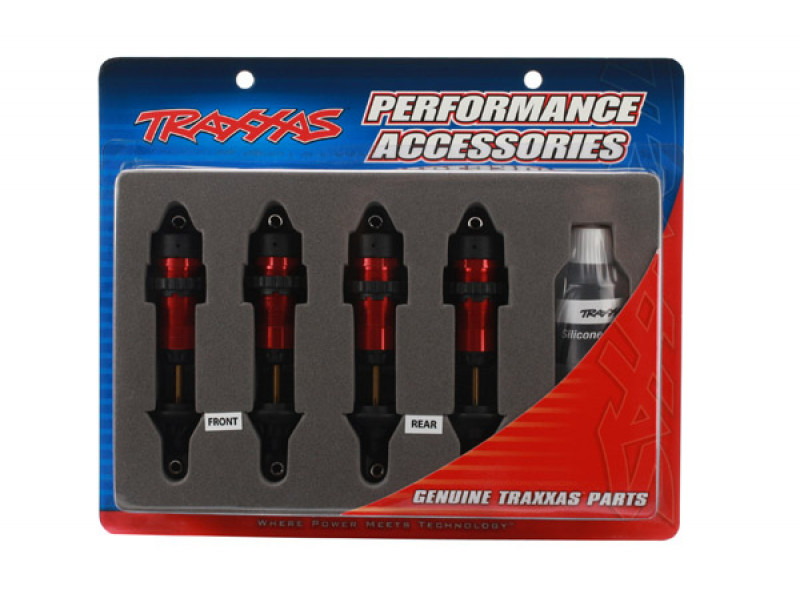 Traxxas GTR Shocks Aluminium Rood Voorgemonteerd 4st - TRX5460R