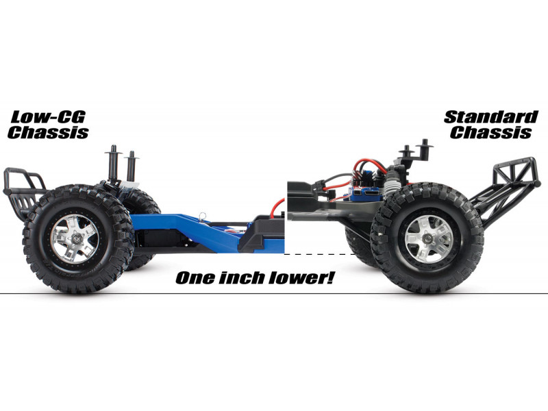 Traxxas Slash 2WD LCG Conversie Kit Blauw - TRX5830