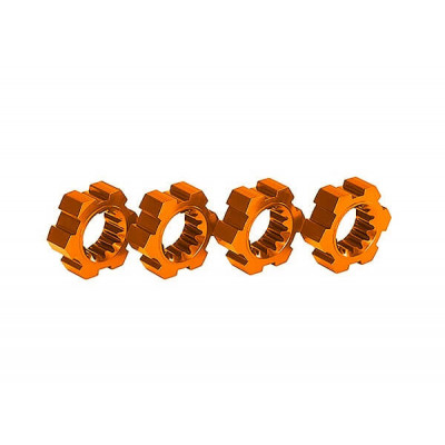 Traxxas Oranje Aluminium Wiel Hubs Hex 4st - TRX7756-ORNG