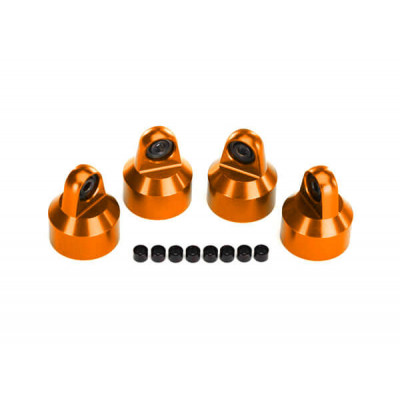 Traxxas Oranje Aluminium Shock Caps 4st - TRX7764-ORNG