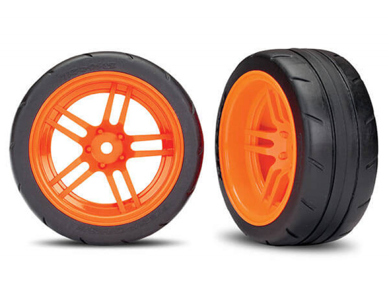 Traxxas Extra Wide Orange Rear Tires 1.9" VXL Rated - TRX8374A