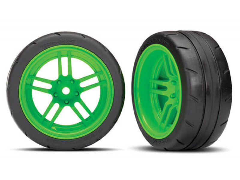 Traxxas Extra Wide Green Rear Tires 1.9" VXL Rated - TRX8374G 