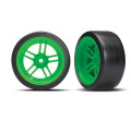 Traxxas Green Rear Drift Tires 1.9" for 4-Tec - TRX8377G