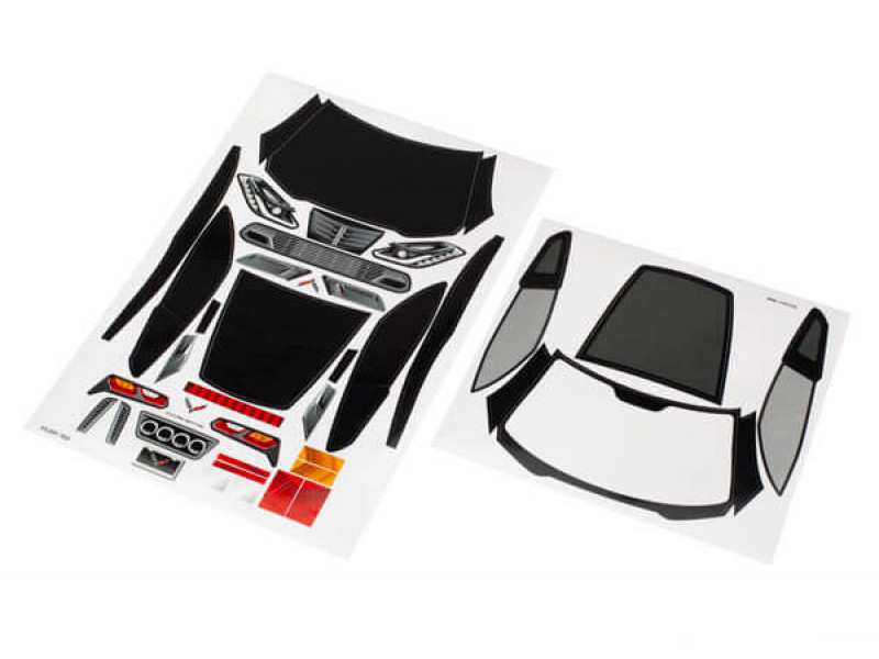 Traxxas Stickerbladen, Corvette Z06 voor 4-Tec 2.0 - TRX8387